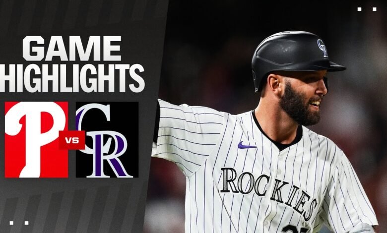 Colorado Rockies vs Phillies Match Player Stats